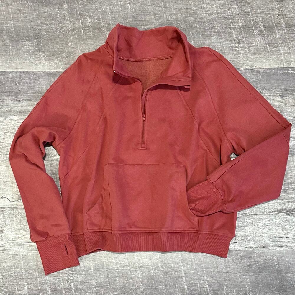 Boutique NEW Stand Collar 1/2 Half Zip Pullover Womens XXL 2XL Ribbed Sweatshirt